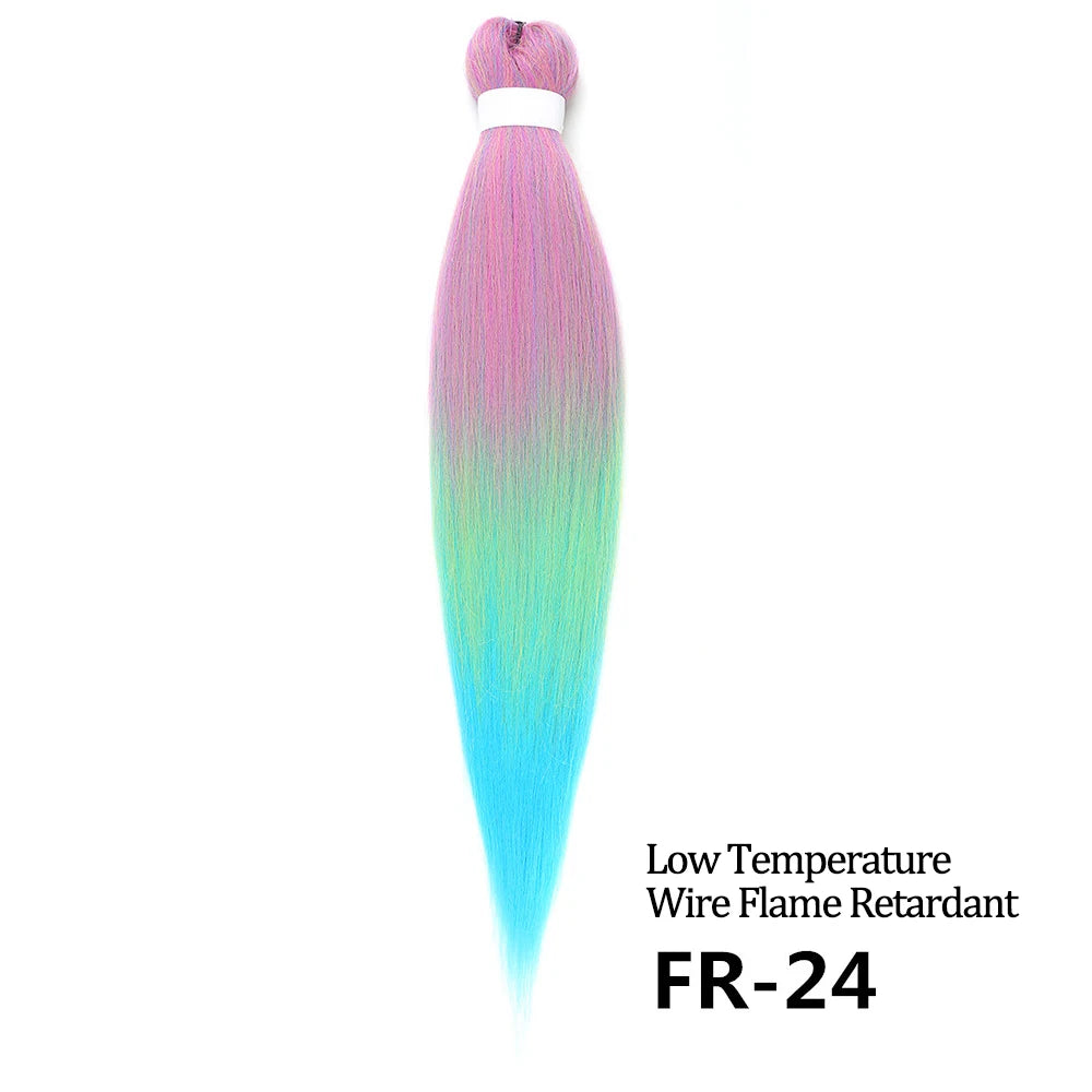 Chorliss Pre-Stretched Jumbo Braids — 24"/26" Synthetic Yaki Ombre (80–90 g, 105 Colors)