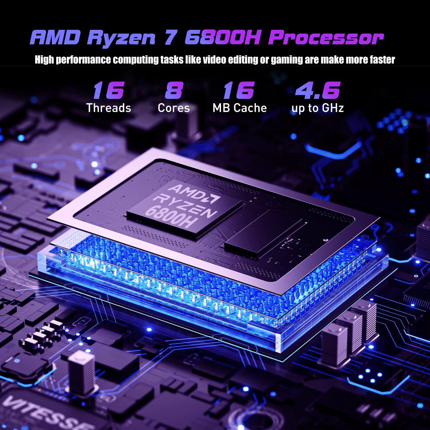 ACEMAGIC 16″ FHD Laptop — AMD Ryzen 7 6800H, 16GB DDR5 RAM, 512GB SSD, Radeon 680M Graphics, Wi-Fi 6, Windows 11 Pro, Backlit Keyboard