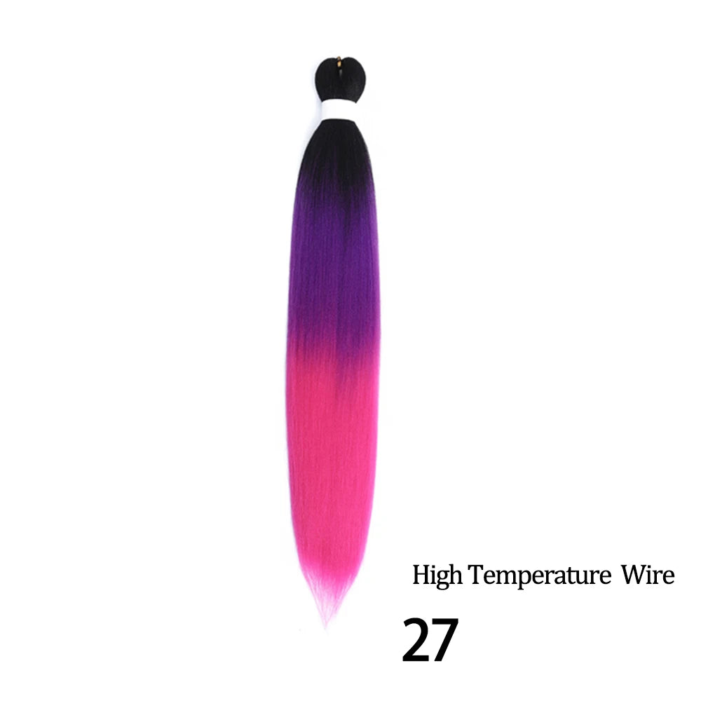 Chorliss Pre-Stretched Jumbo Braids — 24"/26" Synthetic Yaki Ombre (80–90 g, 105 Colors)