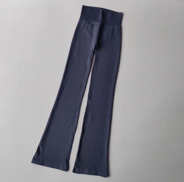 Seamless High-Waist Micro Flare Yoga Pants – Compression Bootcut Leggings