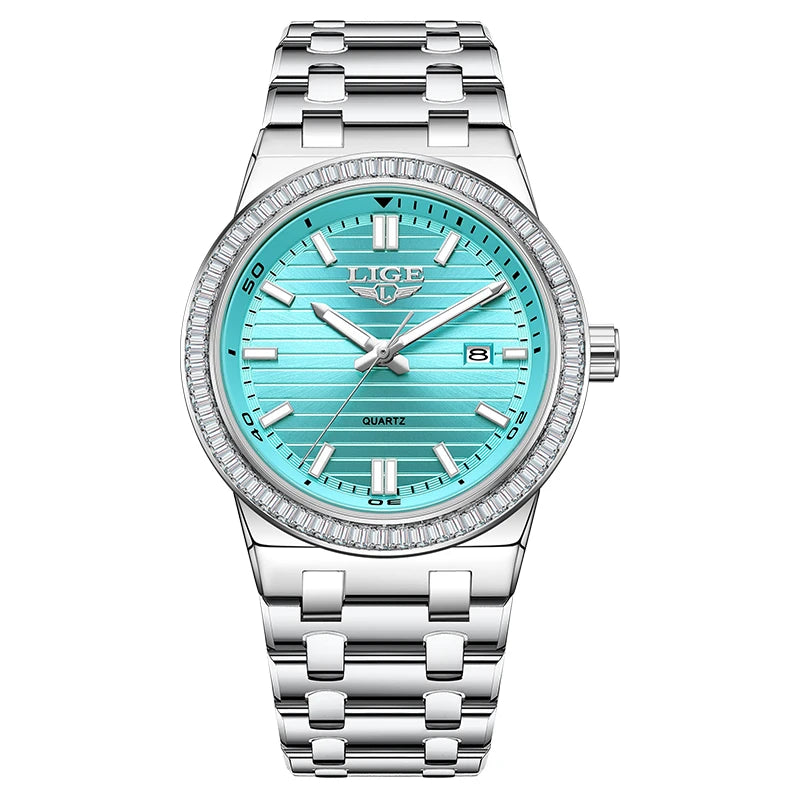 LIGE 2026 Women's Watch Elegant luxury fashion Ladies clock casual quartz wristwatch calendar vintage watches reloj de mujer+BOX