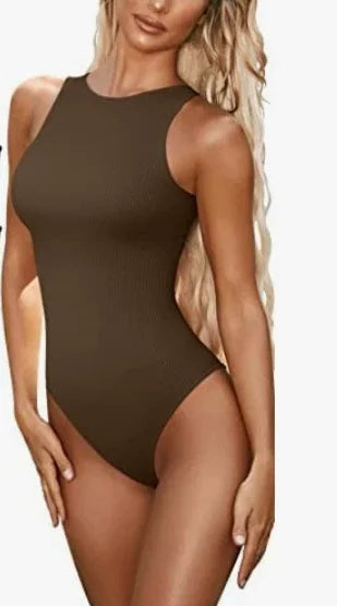 Ribbed Sleeveless Bodysuit (Tummy Control)
