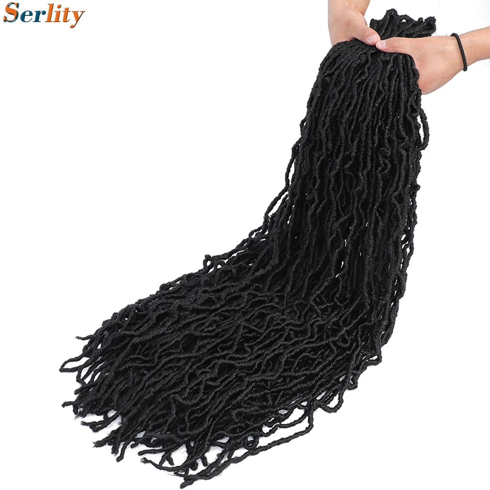Serlity Faux Locs Extensions — 36"/24"/18" Soft Goddess Dreadlocks Crochet Hair