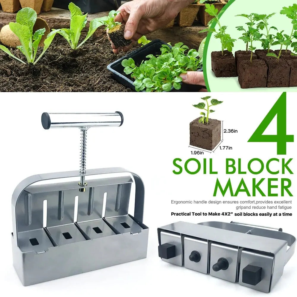 2-Inch Handheld Soil Block Maker – Seed Starting Tool