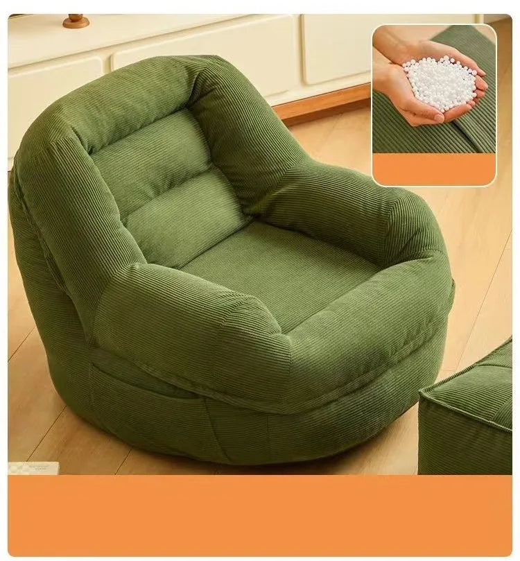 Portable Lazy Sofa Living Room Cheap Single Sofas Adult Tatami Chaise Lounge Relaxing 1-person Sofa Modern Tiny Home Furniture