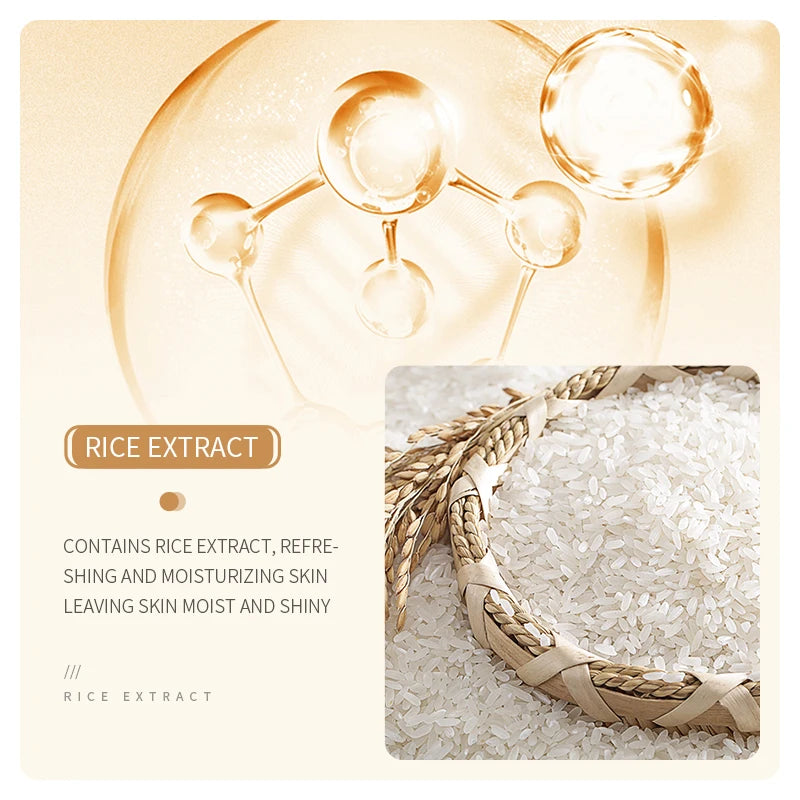 BIOAOUA Rice Puree Rejuvenating and Moisturizing six-piece Set Whitening Firming Anti-aging Beauty Facial Skincare Set