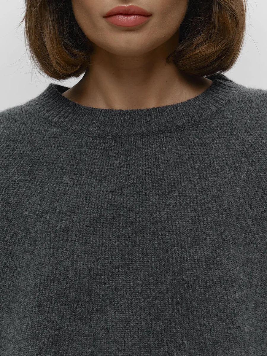 Blubelle Women’s Oversized Knit Sweater – Thick Warm O-Neck Pullover, Solid Color Casual Jumper (Autumn/Winter)