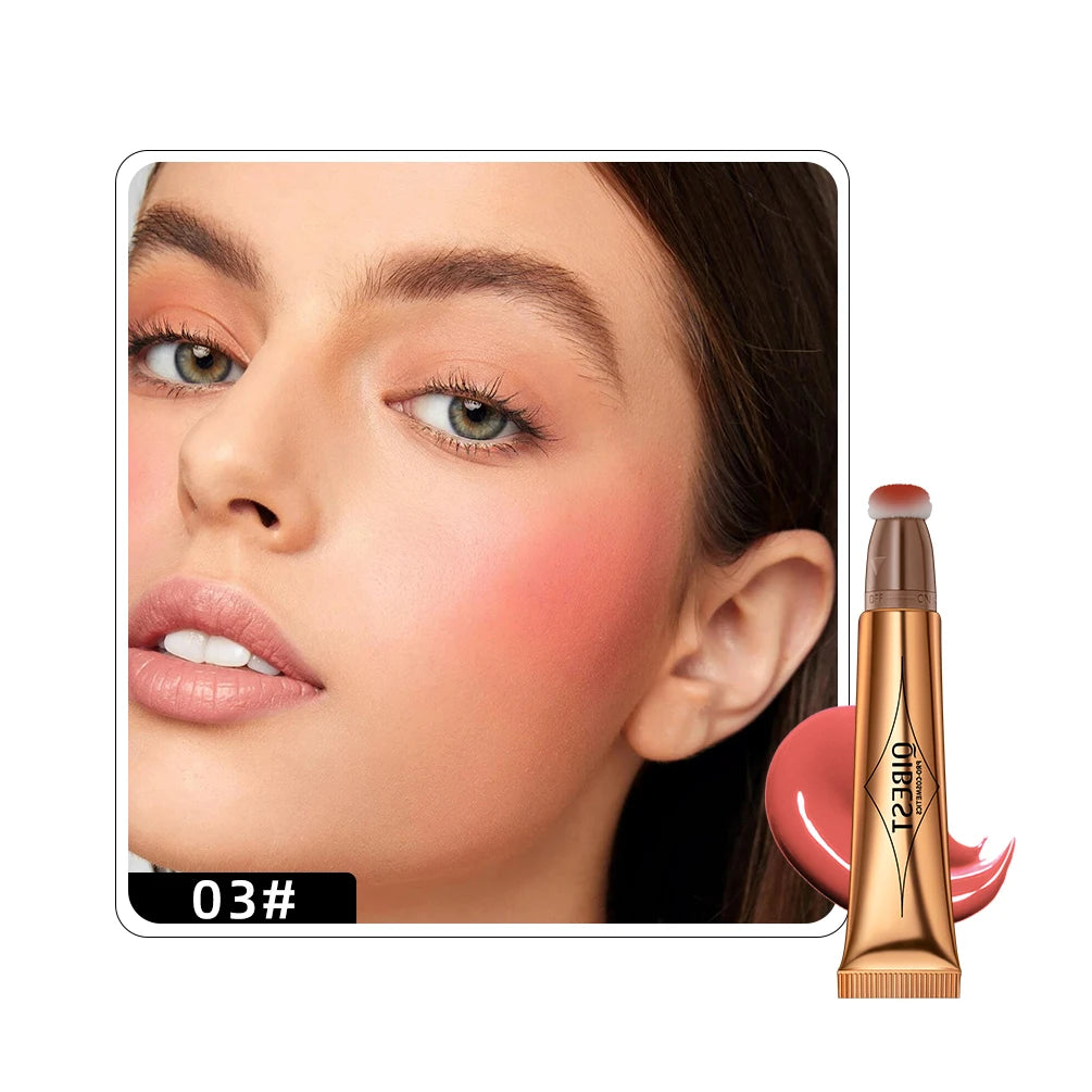 QIBEST Cushion-Applicator Liquid Blush (Waterproof, Soft-Matte)