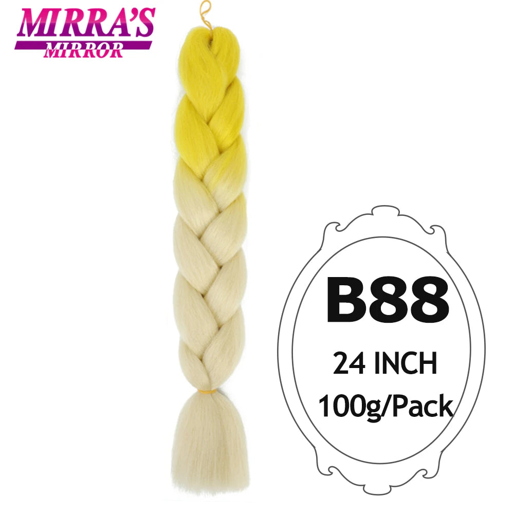 Colorful Jumbo Braiding Hair Extensions For Box Braids Synthetic Hair for Afro Braids Ombre Jumbo Braid Hair DIY Crochet Braid