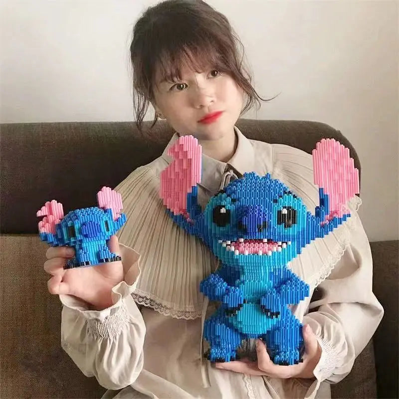 Herocross Disney Building Block Stitch Giant Stitzer Assembly Toy Children's Birthday Gift Puzzle Desktop Decoration