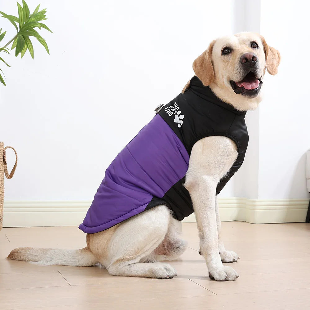 Winter Big Dog Jacket Coat Windproof Clothes For Medium Large Dogs Labrador Vest Outfits Cozy Warm Golden Retriever Pet Apparel