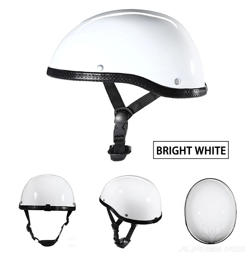 Retro Motorcycle Half Helmet ABS+Cotton Plastic Cap Summer Half Face Unisex Helmet Motorbike Ridder Universal DOT Certified