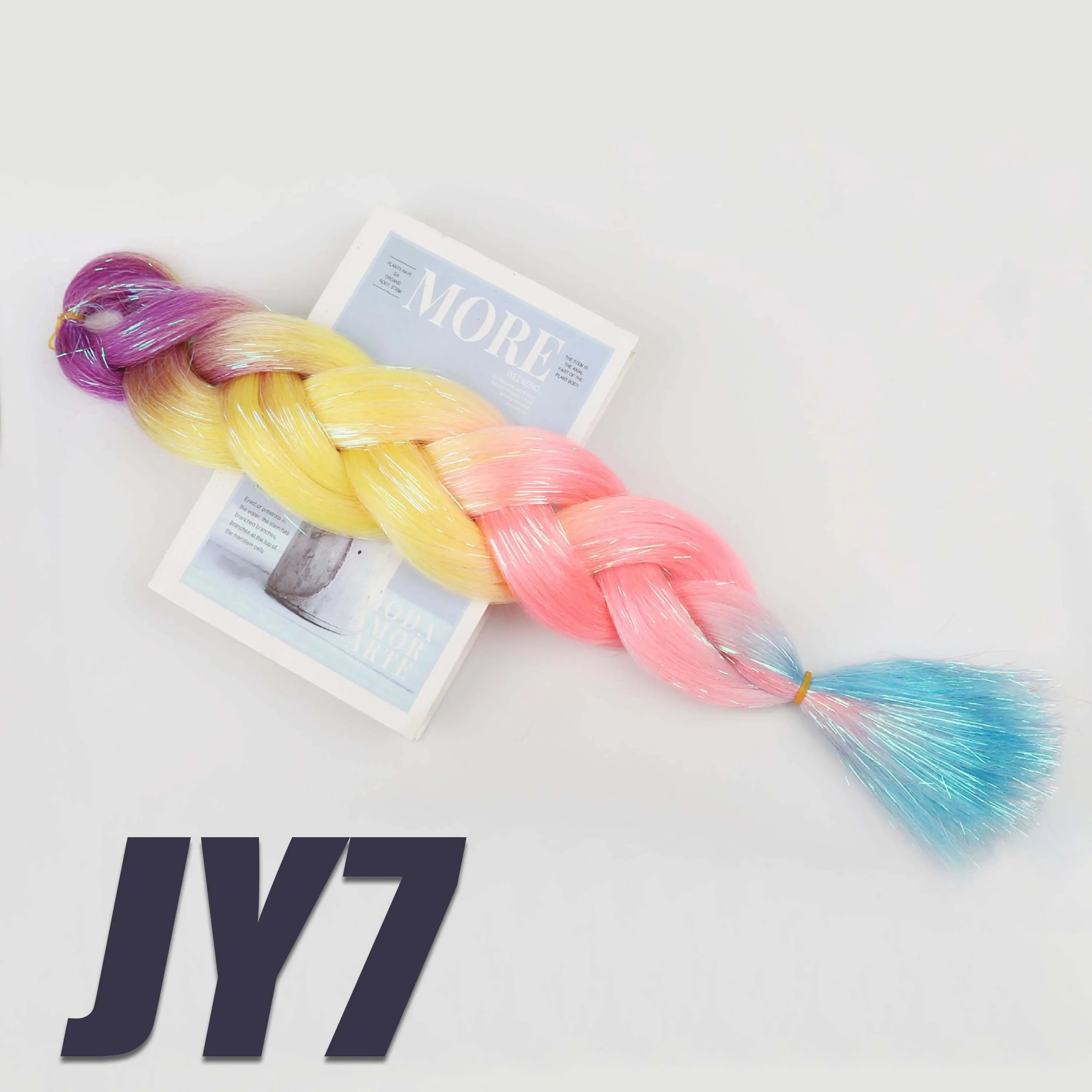 Purple Braiding Hair Pre Stretched Synthetic Kanekalon Crochet Hair Jumbo Braids Extensions Hair Accessories For Girls Braids