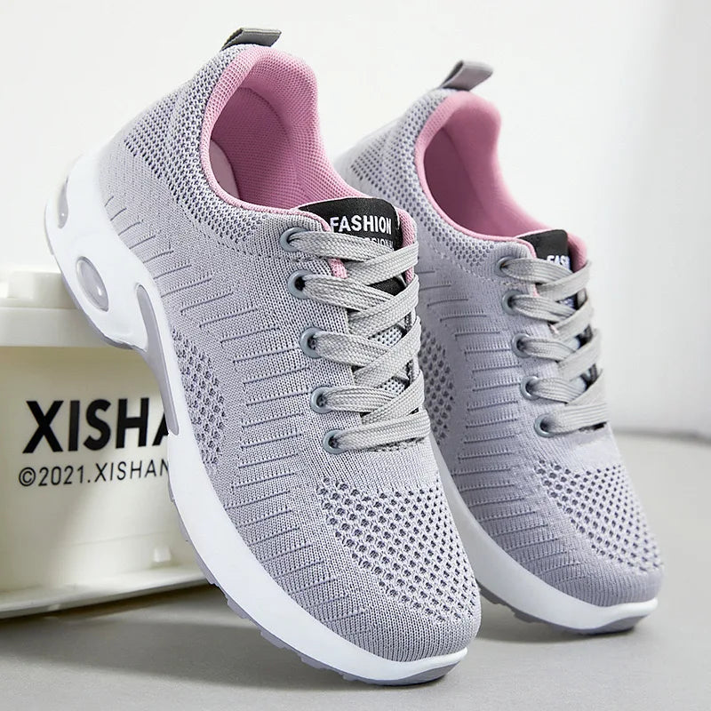 Women’s Air Cushion Running Shoes — Large Size Breathable Mesh Sneakers | MDNG