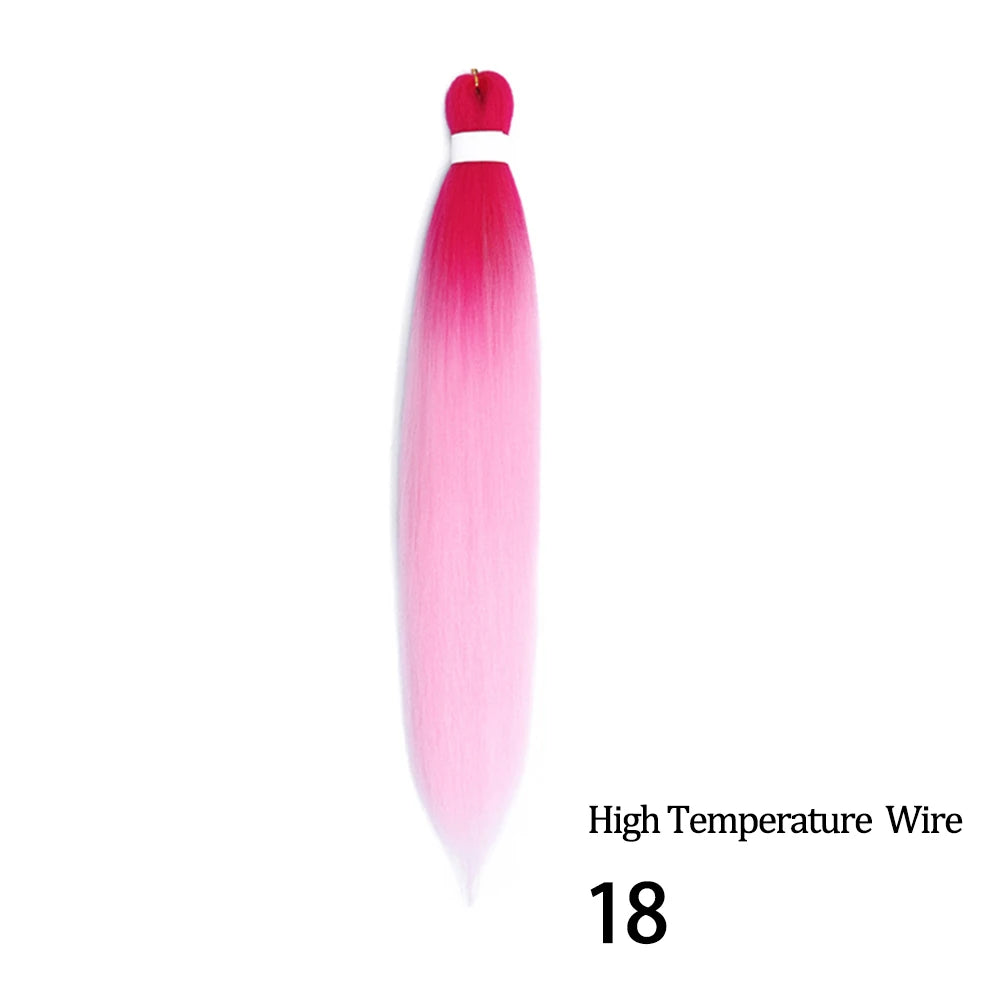 Chorliss Pre-Stretched Jumbo Braids — 24"/26" Synthetic Yaki Ombre (80–90 g, 105 Colors)