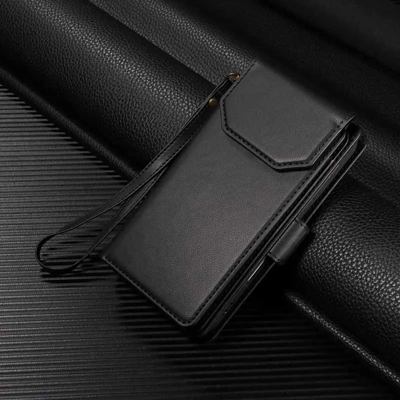Leather Case For Samsung Galaxy S25 Ultra S24 S23 S22 S21 FE S20 S10 Plus Note 10 8 9 20 Edge Flip Wallet Multi-card Phone Cover