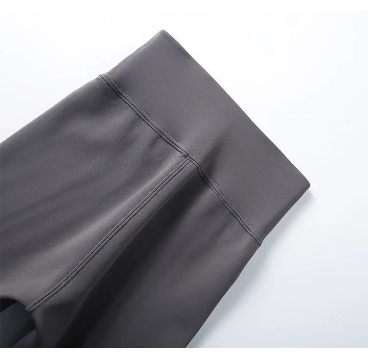 BIVIGAOS Snowflake Velvet Warm Sharkskin Leggings — Fleece-Lined High-Waist Winter Pants for Women