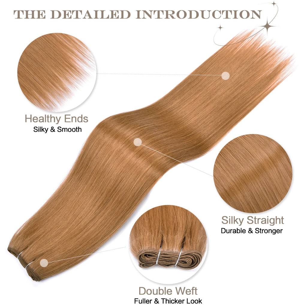 Bone Straight Hair Bundles Salon Smooth Hair Extensions High Temperature Super Long Synthetic Yaki Straight Hair Weaving