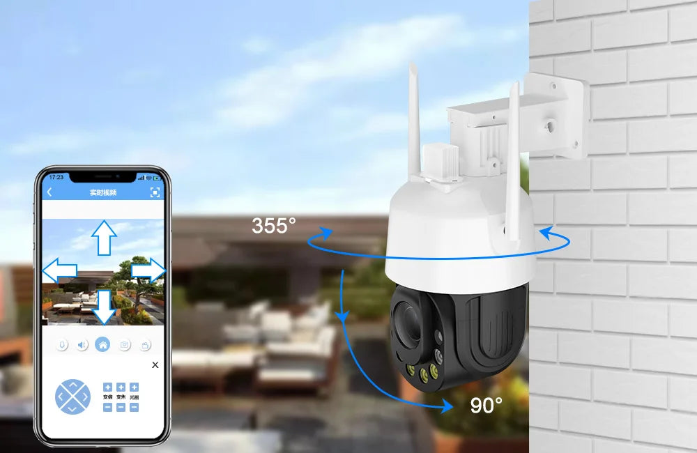 50X 30X Optical Zoom 5MP PTZ Security Camera Outdoor Waterproof Wifi PTZ IP Camera Color Night Vision CCTV Human Detection ICSEE