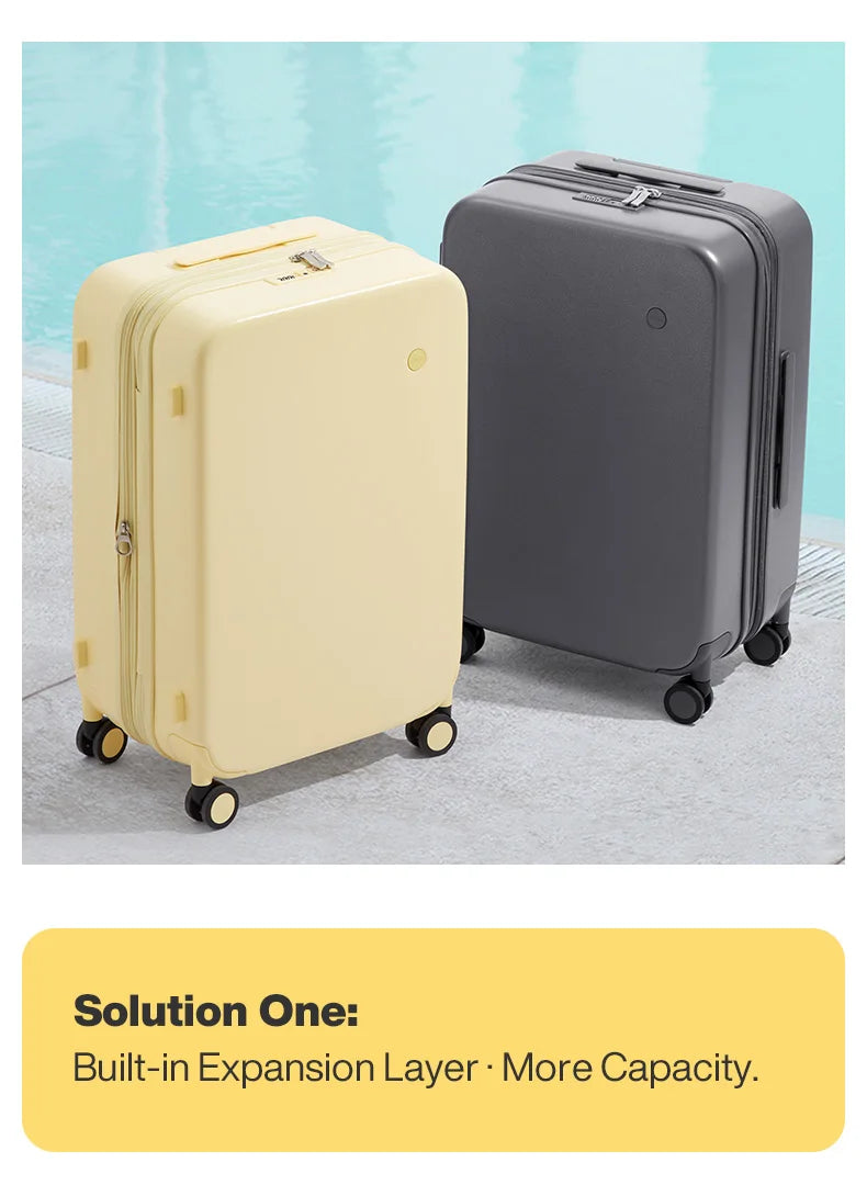 Mixi New Design Puristic Expandable Travel Luggage TSA Lock Lightweight Large Capacity PC Suitcases Spinner Wheels 20 24 26Inch