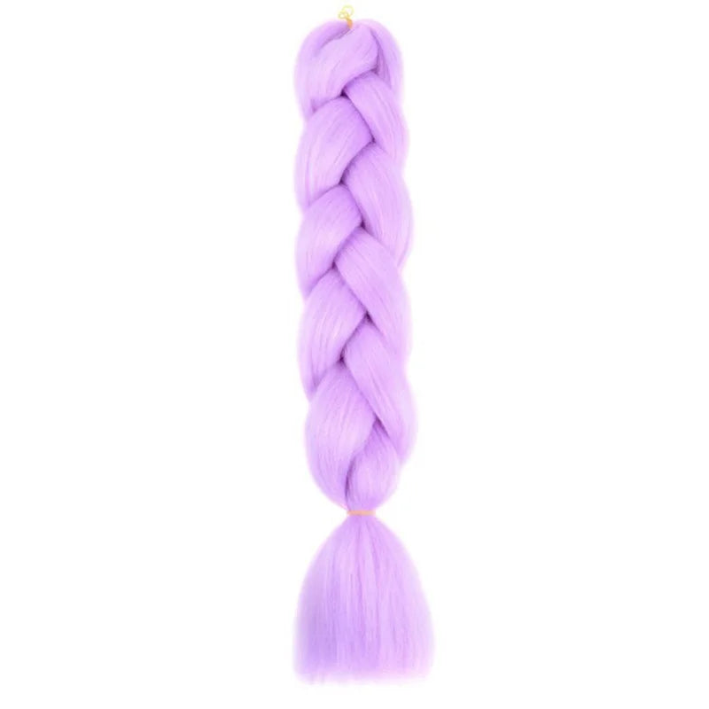 24Inch Synthetic Long Straight Yaki Braids Hair Ombre Braiding Hair Jumbo Rainbow Braid Hair Extension for Women DIY Hair