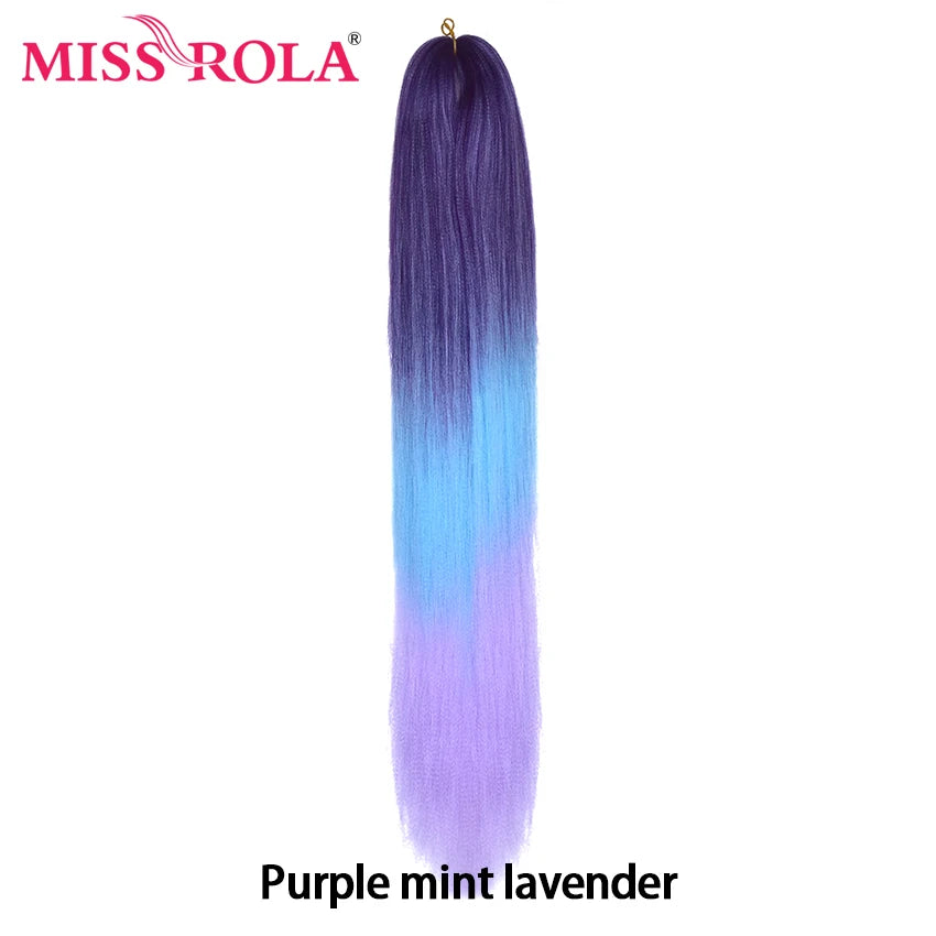 Miss Rola Synthetic 22 Inch 60G Kanekalon Hair Tinsel Wire Jumbo Braid Yaki Straight Hair Extension Twist Braid Bulk Wholesale