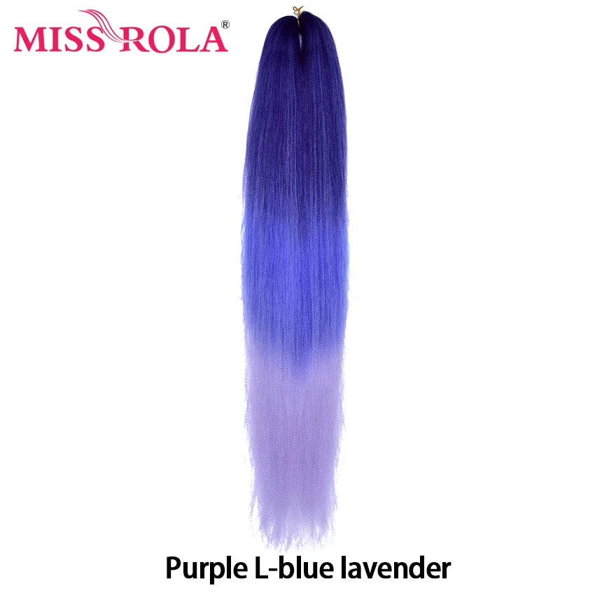 MISS ROLA Synthetic Kanekalon Hair Jumbo Braids 24 Inches100g Yaki Straight Hair Extension Pre Stretched Blonde Pink Wholesale