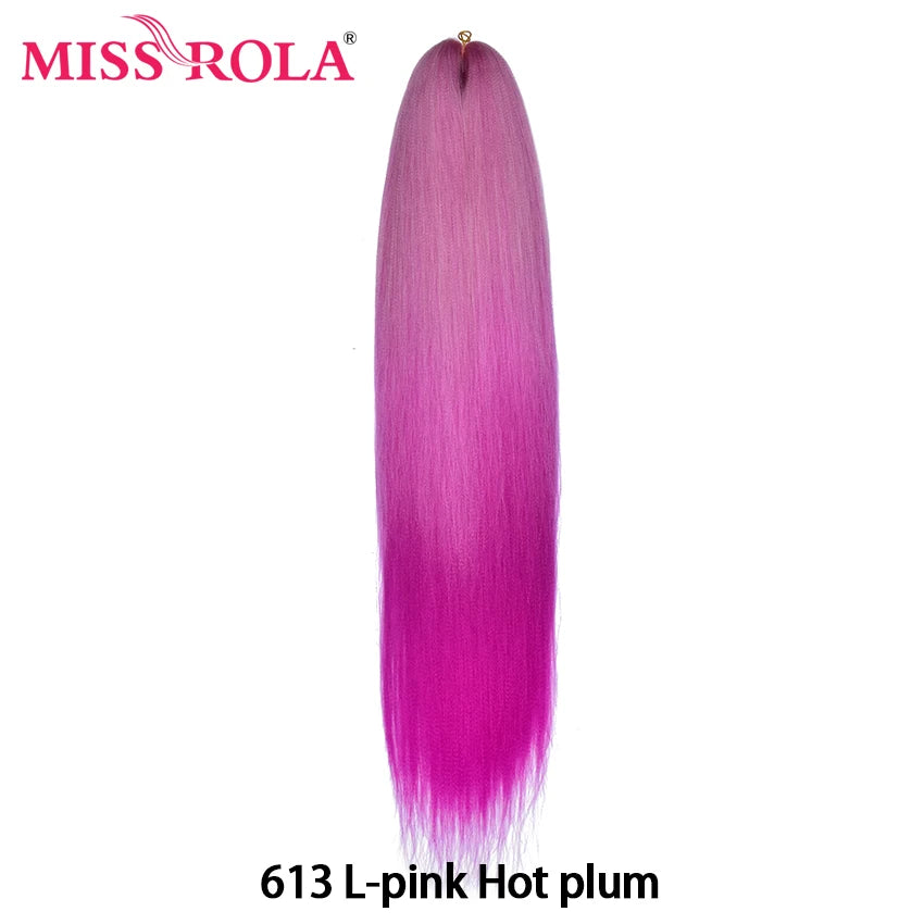 Miss Rola Synthetic 22 Inch 60G Kanekalon Hair Tinsel Wire Jumbo Braid Yaki Straight Hair Extension Twist Braid Bulk Wholesale