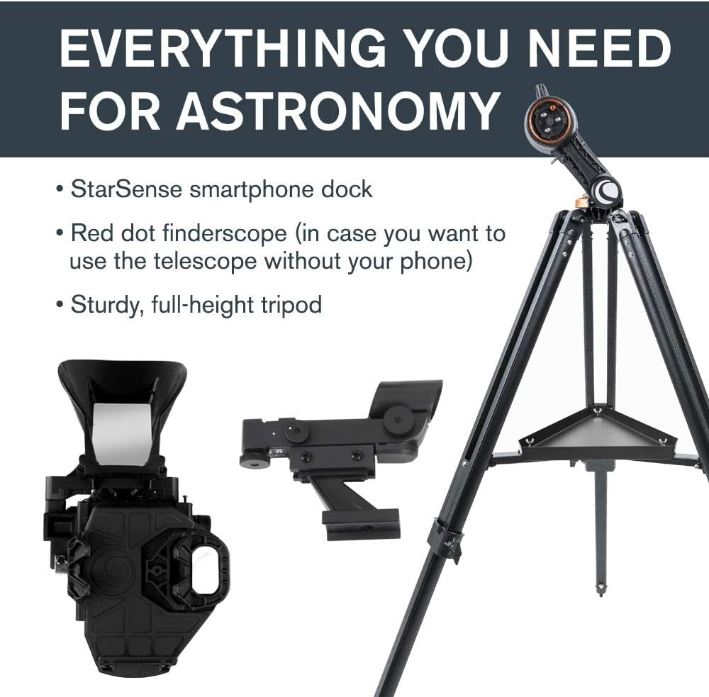Starsense Explorer DX 130AZ App-Enabled Telescope – 130Mm Newtonian Reflector with Smartphone Dock & Starsense App – Iphone & Android Compatible – Easy-To-Use for Beginners
