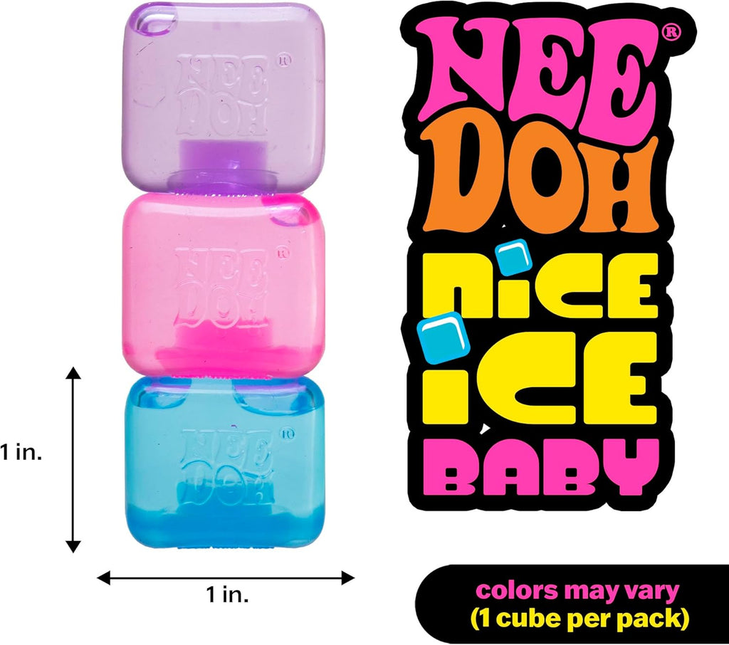 Needoh Nice Ice Baby - Sensory Squeeze Toy - Super Solid Squish - 1.25" Wide - Color May Vary (Pack of 1)
