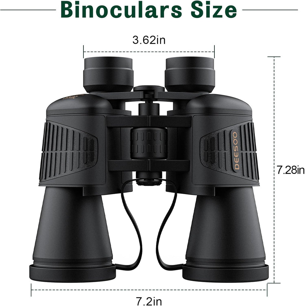 20X52 Binoculars for Adults High Powered - HD Large View Binoculars with Low Light Vision - Professional Binocular for Bird Watching Hunting Travel Cruise Outdoor Sports with Carrying Bag
