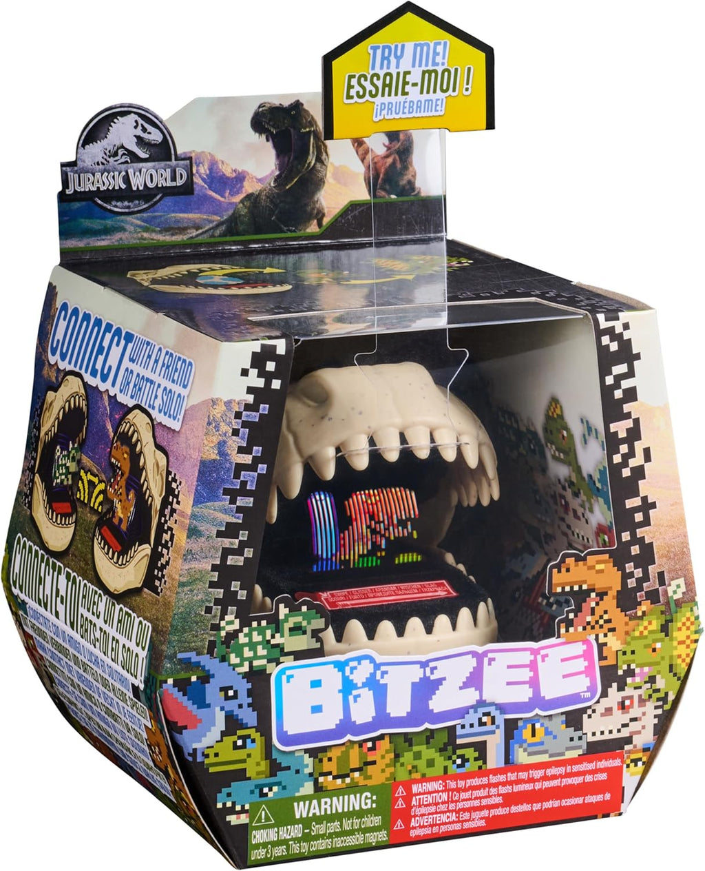 , Jurassic World Interactive Dinosaur Toy with 25 Dinosaurs Inside, Reacts to Touch, Pods Connect & Interact, Digital Pet Gifts & Stocking Stuffers for Kids