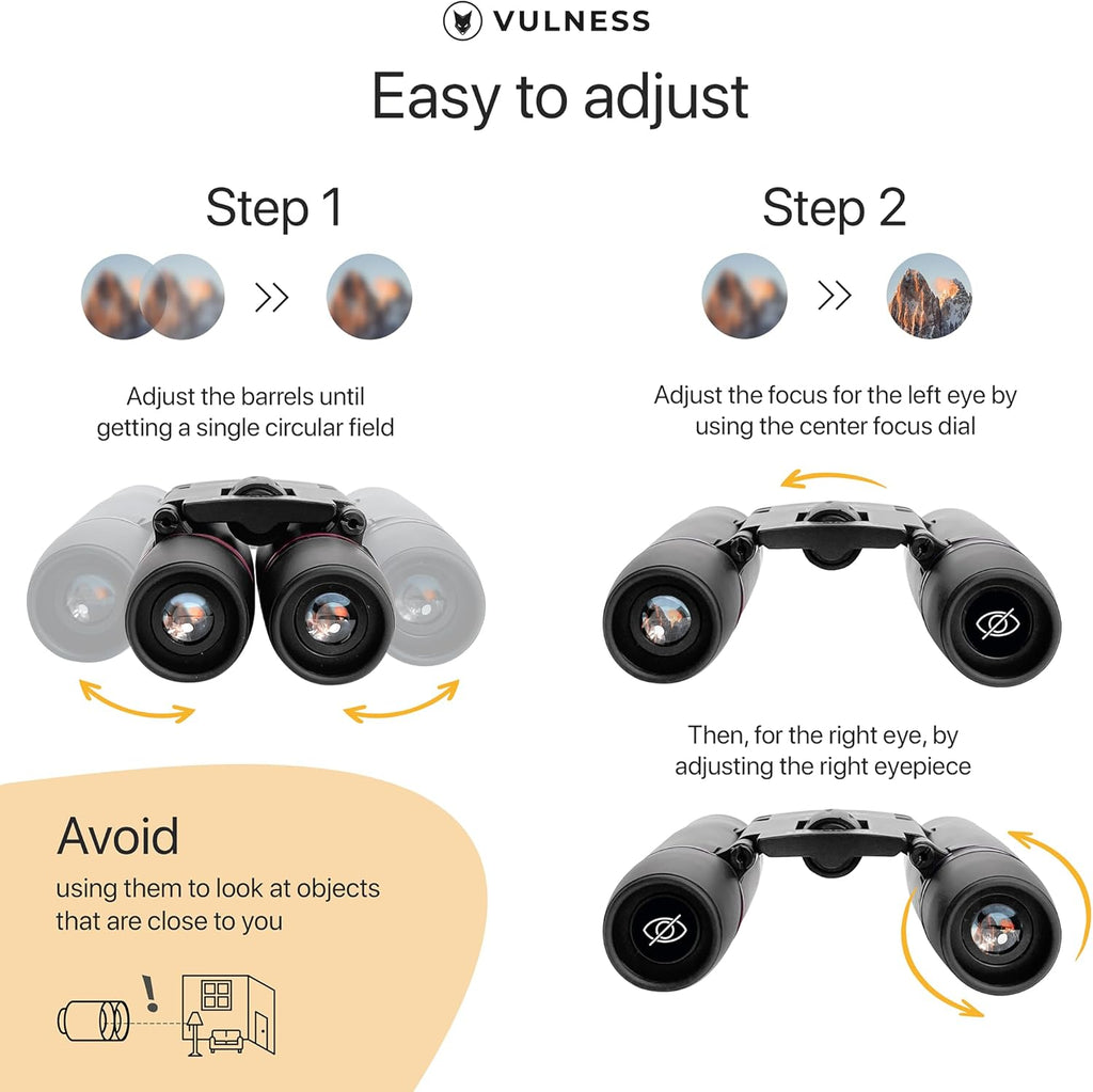 Binoculars for Adults | Compact Small Mini Travel Binocular for Bird Watching High Powered Electronics Cruise Ship Essentials Norwegian Alaska Must Haves Hiking Camping Gear a by  (Black, 8X21)