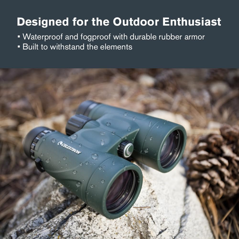 - Nature DX 8X42 Binoculars – Ideal for Birding and Outdoors – 42Mm Objective Lenses – Wide 7.4° Field of View – Bak-4 Prisms – Fully Multi-Coated – Waterproof and Fogproof