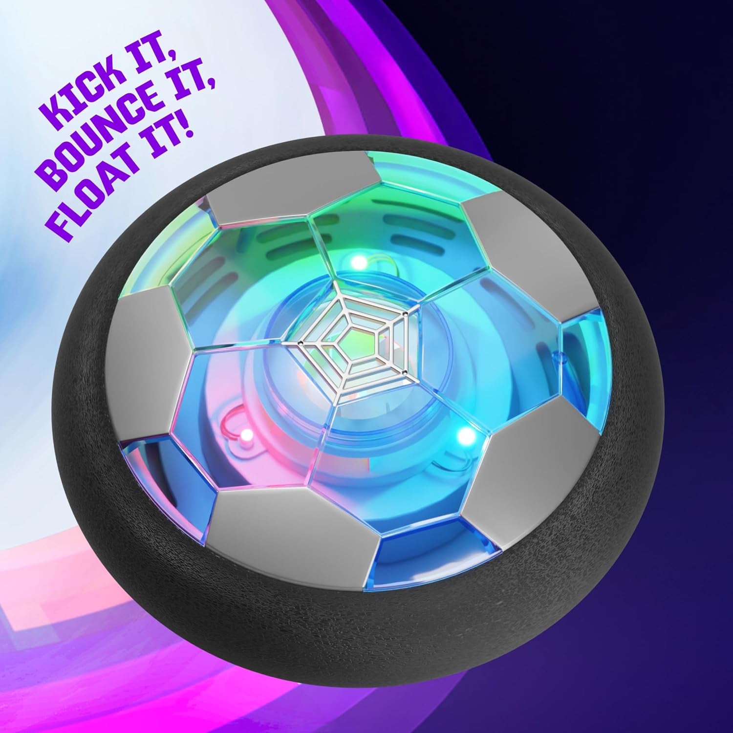 Hover Soccer Light-Up Ball, Indoor Toy Games Gifts for Birthday, Kids, Boys for Age 6, 7, 8, 9, 10, 11, 12 Years Old, Single