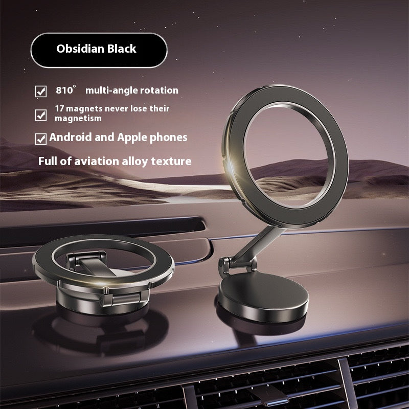 Strong Magnetic Car Phone Holder – Foldable, 360° Adjustable | Vacuum Mount for Car, Desk, Bathroom