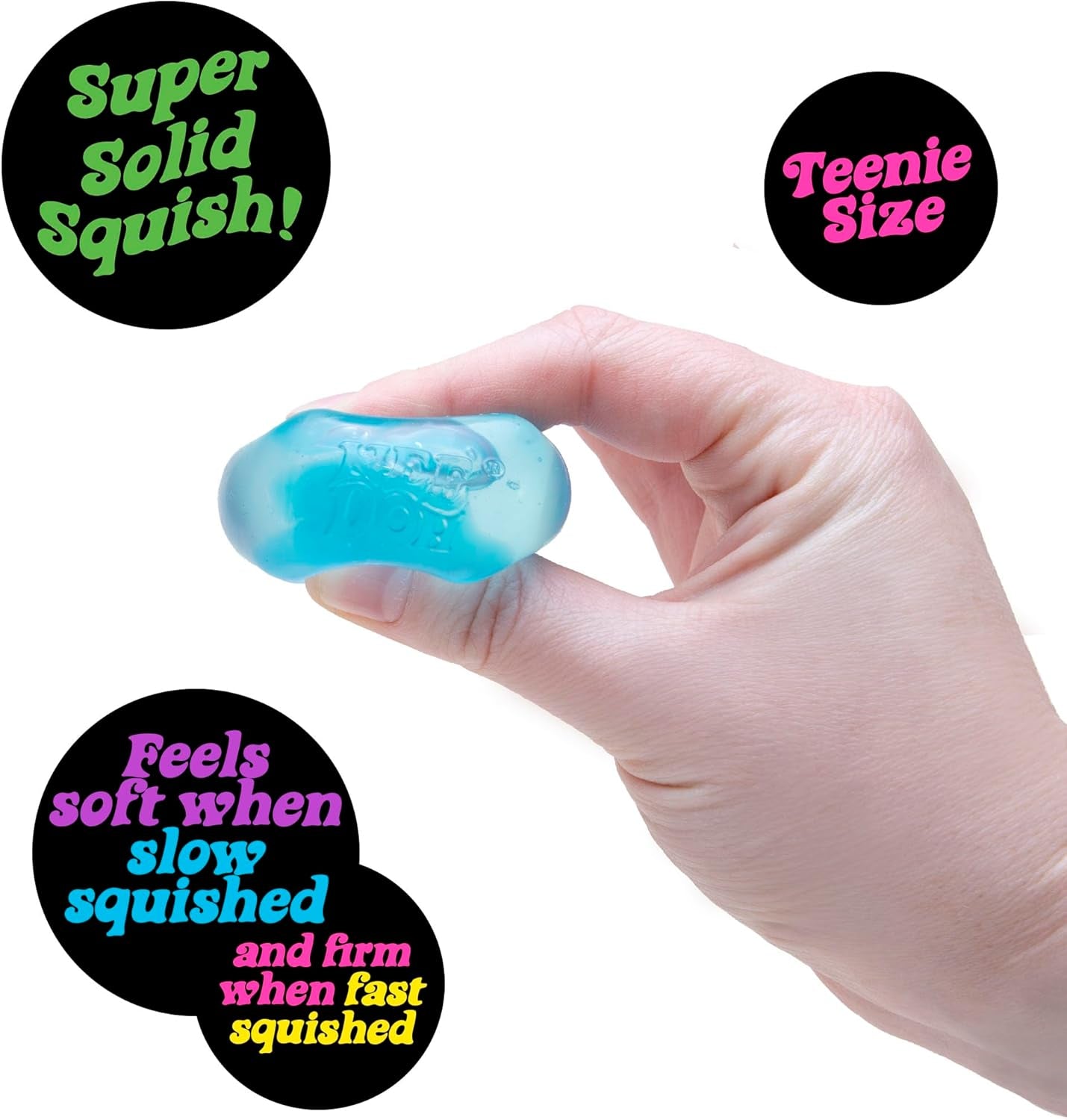 Needoh Nice Ice Baby - Sensory Squeeze Toy - Super Solid Squish - 1.25" Wide - Color May Vary (Pack of 1)