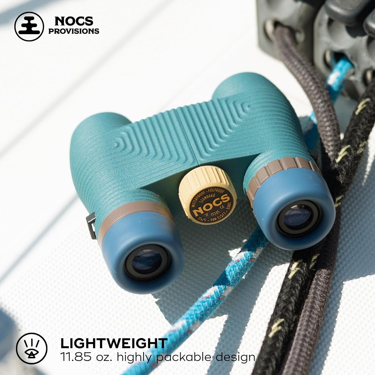 Standard Issue 10X25 Waterproof Binoculars, 10X Magnification, Bak4 Prism, Wide View Multi-Coated Lenses for Bird Watching, Hiking & Backpacking - Pacific Blue II