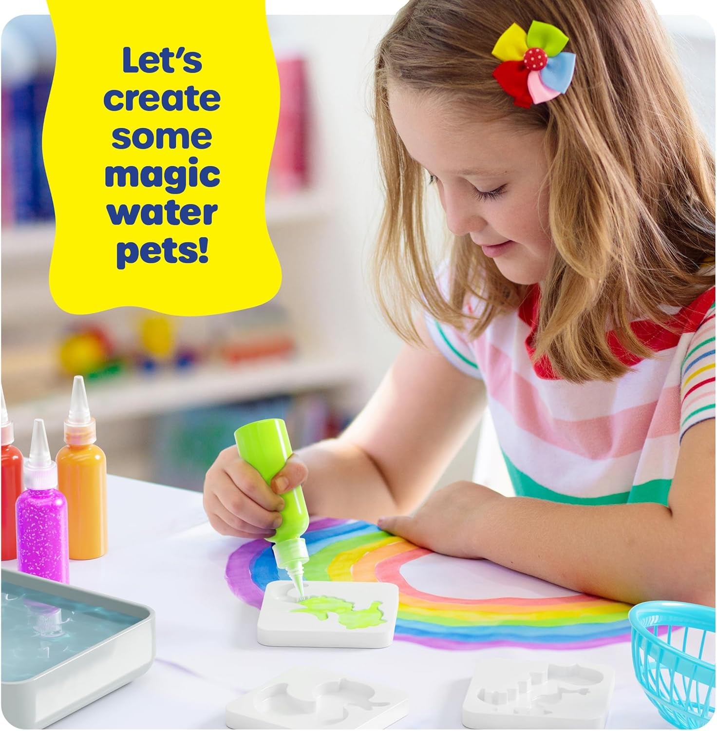 Aqua Fairy Water Gel Kit for Kids - Magic Elf Toy Kits - Waters Pets - DIY Squishy Maker Set - Craft for Kids - Make Your Own Squishies Toys Crafts for Boys & Girls