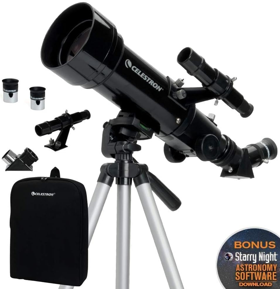 Travel Scope 70 Portable Refractor Telescope – 70Mm Aperture, Fully-Coated Glass Optics – Includes Tripod, Backpack & Software – Ideal for Beginners & Travel