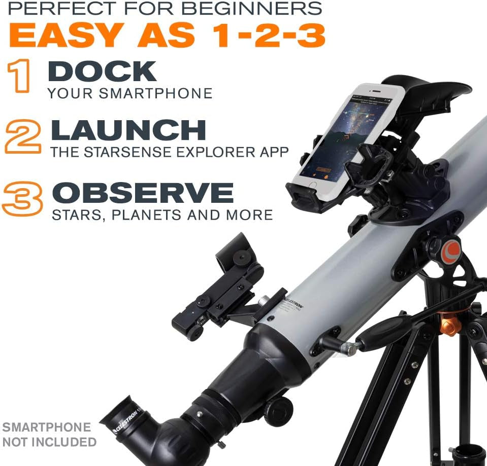 Starsense Explorer LT 80AZ App-Enabled Telescope – 80Mm Refractor with Smartphone Dock & Starsense App – Iphone & Android Compatible – Easy-To-Use for Beginners
