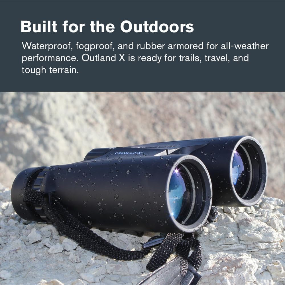 - Outland X 8X42 Binoculars – Ideal for Birding and Outdoors – 42Mm Objective Lenses – Wide 7° Field of View – Bak-4 Prisms – Multi-Coated – Waterproof and Fogproof