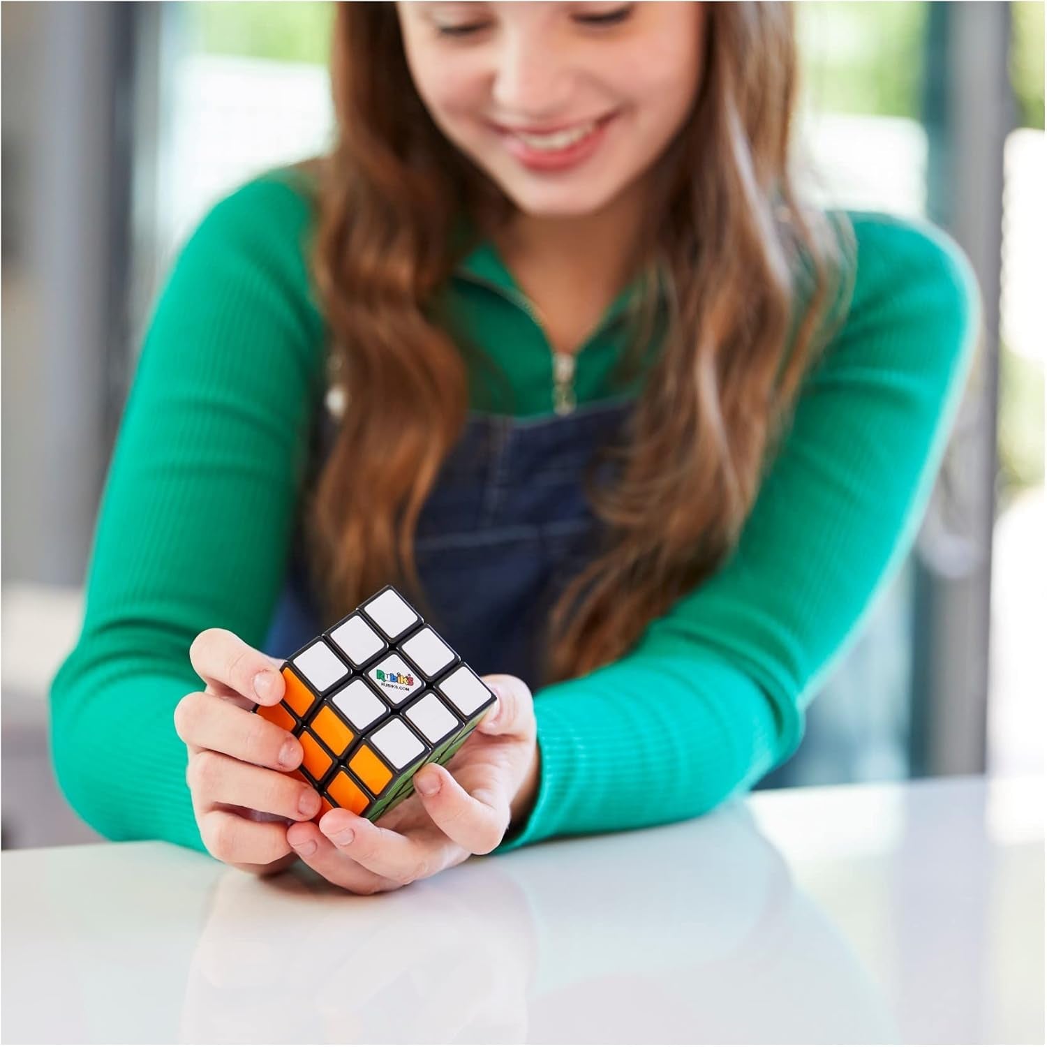 Cube, the Original 3X3 Cube, Problem-Solving Brain Teaser, Color-Matching Puzzle, Fidget Toy, Sensory Puzzle, Stocking Stuffers for Ages 8 & Up
